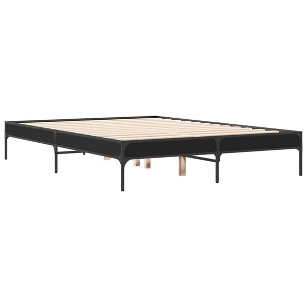 vidaXL Cadre de lit sans matelas noir 120x200 cm