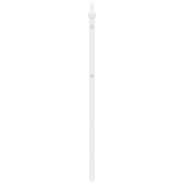 vidaXL Tête de lit métal blanc 200 cm