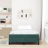 vidaXL Lit &agrave; ressorts avec matelas Vert fonc&eacute; 120 x 220 cm tissu