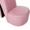 vidaXL Chaise en forme de chaussure à talon haut rose similicuir
