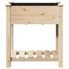 vidaXL Cache-pot de jardin avec étagère Beige 71 x 37 x 76.5 cm