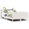 vidaXL Lit biblioth&egrave;que sans matelas blanc 150x200 cm bois pin massif
