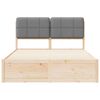 vidaXL Cadre de lit avec t&ecirc;te de lit rembourr&eacute;e Gris clair