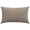 vidaXL Coussins de canap&eacute; 2 pcs Taupe 50 x 30 cm tissu