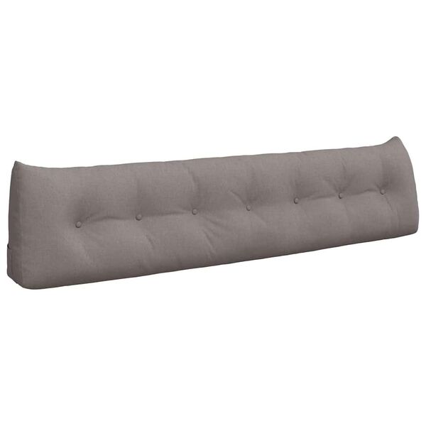 vidaXL Coussin de Dos Taupe 200 x 24 x 50 cm tissu