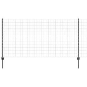 vidaXL Cl&ocirc;ture Euro avec poteau 10 x 1,2 m Acier recouvert de PVC Gris