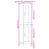vidaXL Buffet haut Ch&ecirc;ne sonoma 34,5x34x180 cm Bois d'ing&eacute;nierie