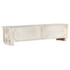 vidaXL Meuble TV Blanc 140x30x35 cm Bois massif de manguier
