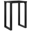 vidaXL Pieds de table &agrave; manger cadre en O 60x50x73 cm acier