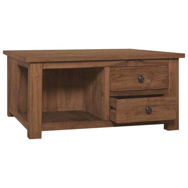 vidaXL Table basse 68x68x33 cm Bois de teck solide