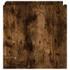 vidaXL Table de chevet ch&ecirc;ne fum&eacute; 45x50x50 cm bois d'ing&eacute;nierie