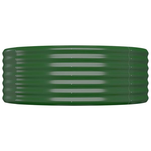 vidaXL Lit sur&eacute;lev&eacute; de jardin Acier galvanis&eacute; 544x100x36cm Vert