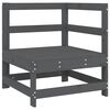 vidaXL Canap&eacute; d'angle de jardin gris bois de pin massif