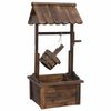 vidaXL Puits &agrave; souhait avec pompe 57x50x112 cm bois de sapin massif