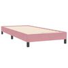 vidaXL Sommier &agrave; lattes de lit avec matelas rose 100x220 cm velours