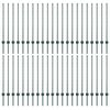 vidaXL Poteau de cl&ocirc;ture ench&acirc;ss&eacute; 44 pi&egrave;ces Vert 140 cm