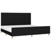 vidaXL Cadre de lit sans matelas noir 200x200 cm tissu