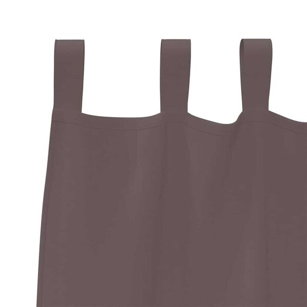 vidaXL Rideaux occultants avec anneaux 2 pcs Marron fonc&eacute; 245 x 140 cm