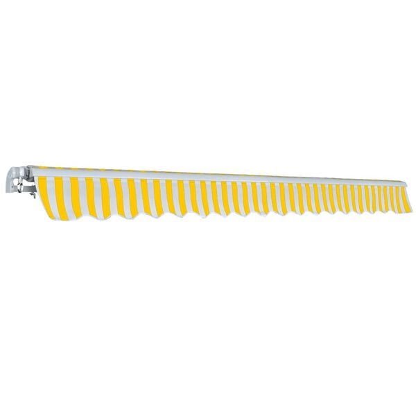 vidaXL Auvent pliable manuel 400 cm Jaune/blanc