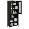 vidaXL Haut Armoire Chêne noir 69,5 x 34 x 180 cm Bois d'ingénierie