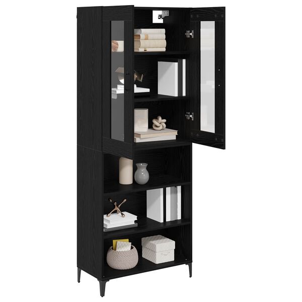 vidaXL Haut Armoire Chêne noir 69,5 x 34 x 180 cm Bois d'ingénierie