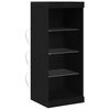 vidaXL Buffet LED Ch&ecirc;ne noir 41 x 37 x 100 cm Bois d'ing&eacute;nierie