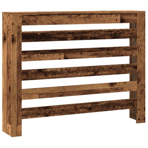 vidaXL Cache-radiateur vieux bois 104x20x82 cm bois d'ing&eacute;nierie