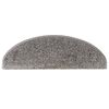 vidaXL Tapis d'escalier 10 pi&egrave;ces 65 x 21 x 4 cm Gris Demi-rond Grand