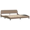 vidaXL Lit avec matelas Zadar cappuccino 200x200 cm similicuir