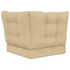 vidaXL Coussin de canap&eacute; d'ext&eacute;rieur 3 pcs Beige Polyester