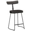 vidaXL Tabourets de bar lot de 2 noir 49x43x79 cm bois manguier massif
