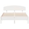 vidaXL Cadre de lit sans matelas blanc 150x200 cm bois de pin massif