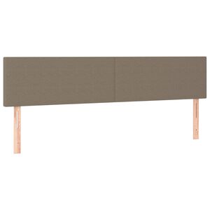 vidaXL T&ecirc;tes de lit 2 pcs Taupe 90x5x78/88 cm Tissu
