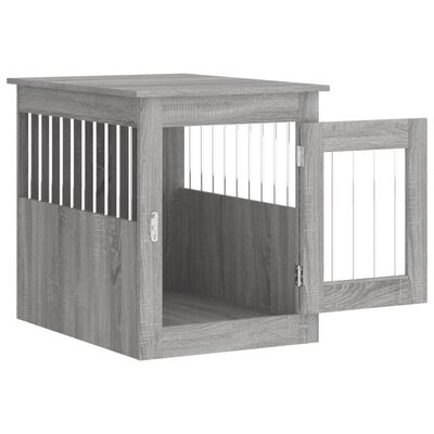 vidaXL Meuble de cage pour chiens sonoma gris 55x75x65 cm