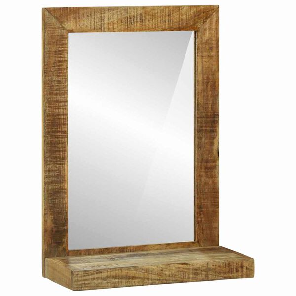 vidaXL Miroir de salle de bain Marron Bois de mangue massif