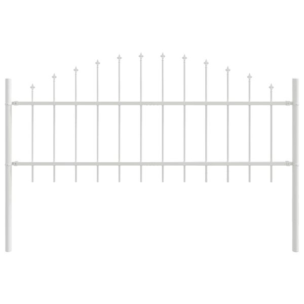 vidaXL Cl&ocirc;ture de jardin 7 pcs Blanc 170 x 140 cm