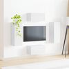 vidaXL Ensemble meuble TV Montage mural 2 pcs Blanc Bois d'ing&eacute;nierie