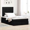vidaXL Cadre de lit ottoman avec matelas noir 120x200cm tissu
