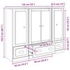 vidaXL Haut Armoire 3 pcs Ch&ecirc;ne artisanal Bois d'ing&eacute;nierie