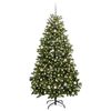 vidaXL Sapin de No&euml;l artificiel avec 300 LED Vert 240 cm PVC et m&eacute;tal
