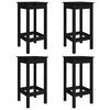 vidaXL Ensemble de bar de jardin 5 pcs noir bois de pin massif
