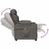 vidaXL Fauteuil &eacute;lectrique de massage Gris fonc&eacute; Tissu