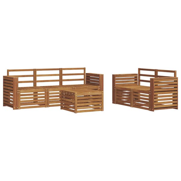 vidaXL Ensembles de canap&eacute;s 6 pcs Naturel Bois d'Acacia Massif