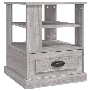 vidaXL Table d'appoint sonoma gris 50x50x60 cm bois d'ing&eacute;nierie