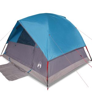vidaXL Tente familiale &agrave; d&ocirc;me 6 personnes bleu imperm&eacute;able