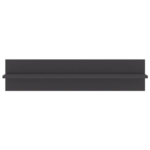 vidaXL Étagères murales 2 pcs gris brillant bois d'ingénierie