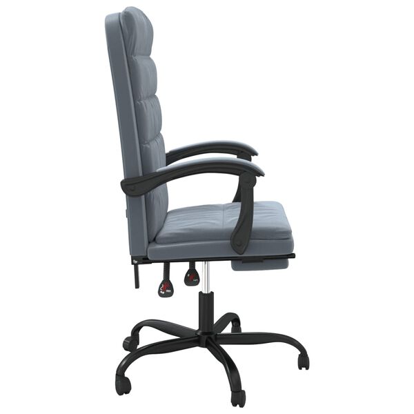 vidaXL Fauteuil inclinable de bureau Gris fonc&eacute; Velours