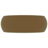 vidaXL Lavabo rond de luxe Cr&egrave;me mat 40x15 cm C&eacute;ramique