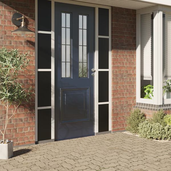 vidaXL Film de fen&ecirc;tre statique d&eacute;poli noir 90x2000 cm PVC