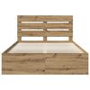 vidaXL Cadre de lit Ch&ecirc;ne artisan 140 x 190 cm Bois de pin massif